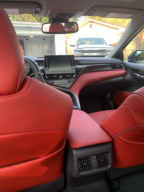 Camry Toyota 2023, Toyota Camry Red Interior, Red Interior Car, Cute Professional Outfits, 2024 Board, Honda Accord Sport, Girl Car, Cute Car Accessories, Red Interior