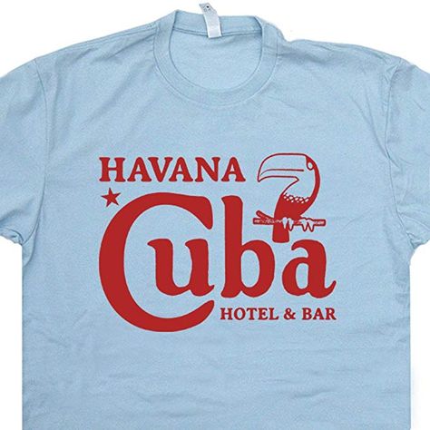 S - Cuba T Shirt Visit Cuban Shirts Che Guevara Tee Vintage Havana Rum Puerto Rico Destination Scarface Tourist T Shirt, Hawaiian Graphics, Che Guevara T Shirt, Havana Bar, Retro Hotel, Vintage Cuba, Bar Shirt, Surf Tee, Hotel Motel