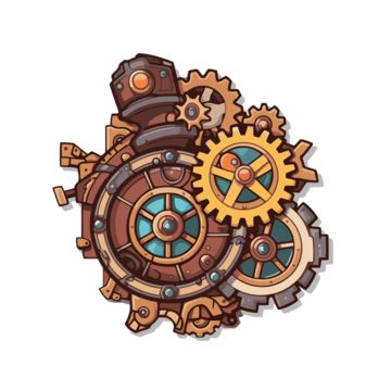 engine clipart,steampunk gear,steampunk gear clipart,cartoon steampunk gear,steampunk gear sticker Steampunk Doodles, Steampunk Cartoon, Gears Illustration, Steampunk Stickers, Gear Illustration, Engine Design, Logo Cloud, Marketing Poster, Face Accessories