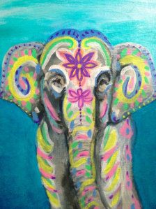 Painted Indian Elephant, Elephant Painting, Indian Elephant, Elephant Love, Elephant Art, An Elephant, Indian Art, Painting Inspiration, Original Oil Painting