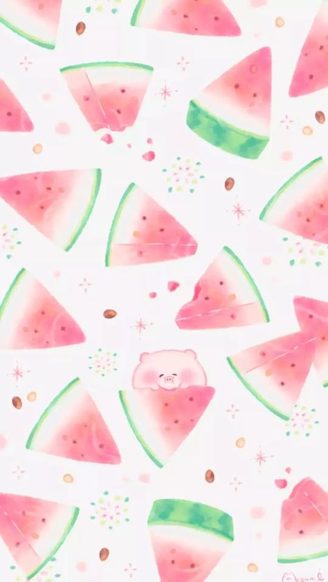 Watermelon Wallpaper, Pastel Prints, Phone Wallpaper Boho, Iphone Wallpaper Stills, Cute Summer Wallpapers, Iphone Lockscreen Wallpaper, Fruit Wallpaper, Phone Wallpaper Patterns, Beautiful Flowers Wallpapers