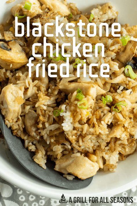 Blackstone Chicken Fried Rice is the best way to make a quick meal or side dish. Simple ingredients make this a must-make on your Blackstone griddle. This fried rice recipe pairs with literally anything. Chicken Froed Rice, Blackstone Recipe, Blackstone Chicken, Soy Sauce Alternative, Chicken Fried Rice Easy, Blackstone Recipes, Grilling Kabobs, Chicken Fried Rice Recipe, Making Fried Rice