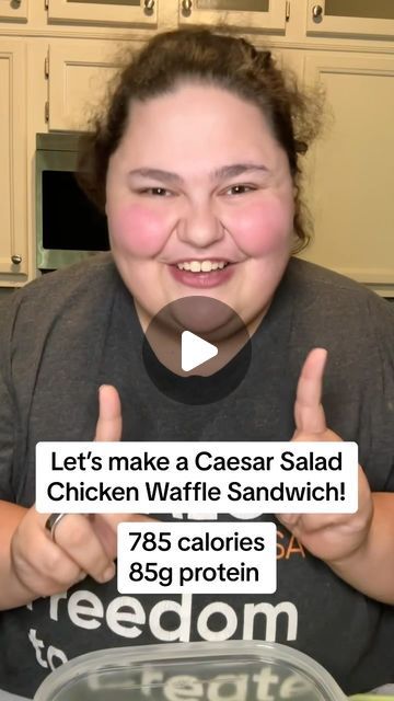 Callie • The Lose It Log on Instagram: "This is my current obsession! Let me know if you try this Caesar Salad Chicken Waffle Sandwich! #TheLoseltLog #HealthJourney #WLJourney #HealthyMeals #Weightlossjourney #wljourney #gettinghealthy #gettinghealthier #weightloss #caloriedeficit #gymmotivation #gymlife #plussizefitness #plussizelife #plussizeweightloss #plussizeweightlossjourney #plussizeweightlossmotivation #plussizeweightlossgoals #plussize" Jordan Ramsey Honey Hot Chicken, Waffle Sandwich, Calorie Deficit, Plus Size Workout, Chicken And Waffles, Caesar Salad, Gym Motivation, Gym Life, Chicken Salad