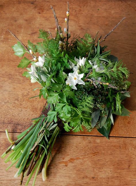 herbs Herb Wedding, Herb Bouquet, Bouquet Champetre, Garden Wedding Bouquet, Greenery Wedding Bouquet, A Bunch Of Flowers, Bouquet Bride, January Wedding, Winter Bouquet