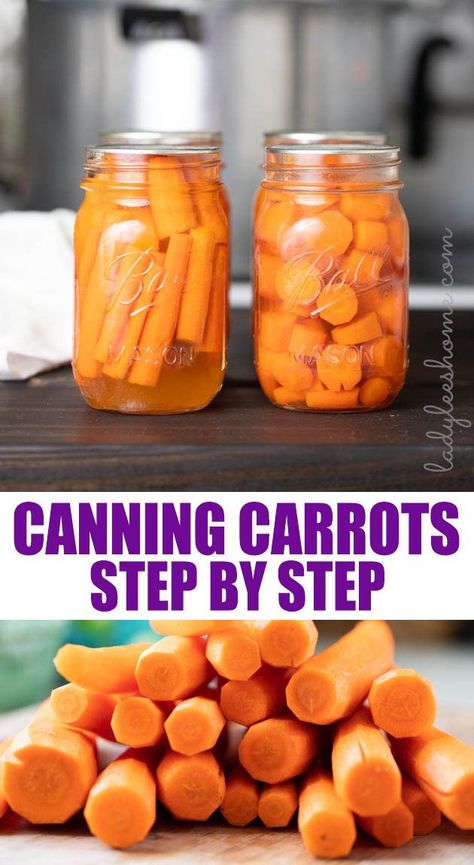 Can Carrots, Canning Carrots, Canned Carrots, Freezing Vegetables, Easy Canning, Pressure Canning Recipes, Home Canning Recipes, Canning Vegetables, Canning Food Preservation