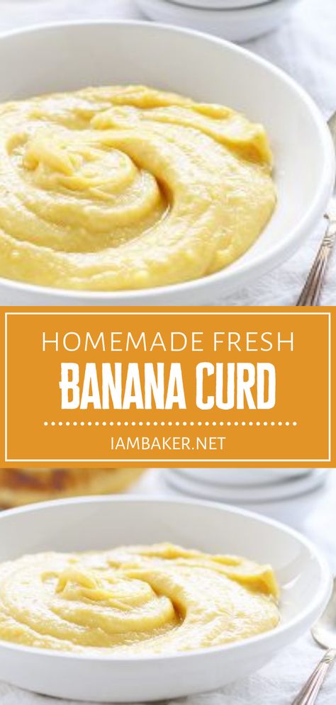 Banana Curd Recipe, Banana Puree Desserts, Pureed Desserts, Mashed Banana Recipes, Banana Compote, Banana Curd, Banana Soup, Banana Mousse, Banana Puree