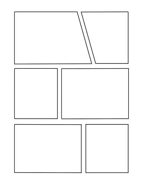 Comic Grid Layout, Comic Boxes Design, 6 Panel Comic Strip Template, Comic Strip Reference, Blank Manga Template, Simple Manga Panels To Draw, How To Draw Comic Panels, Digital Comic Tutorial, Comic Drawing Ideas Cartoon