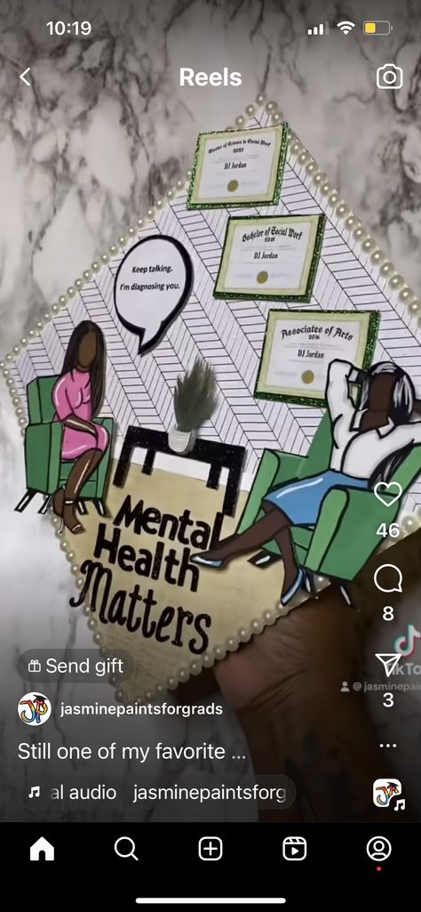 Social Worker Graduation Photoshoot, Social Work Graduation Pictures Ideas, Counseling Graduation Pictures, Graduation Cap Designs Counseling, Grad Cap Ideas Psychology, School Counselor Graduation Cap, Counseling Graduation Cap, Psychology Graduation Photoshoot, Therapist Graduation Cap