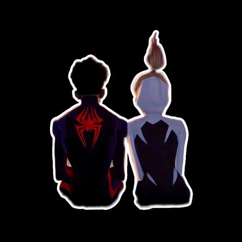 Miles And Gwen Tattoo, Spider Gwen Tattoo, Spiderman Miles And Gwen, Gwen X Miles, Spiderman Tattoos, Senior Jackets Patches, Miles And Gwen, Spiderman Stickers, Spiderman And Spider Gwen