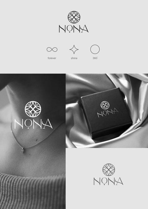 Logo for jewerly by Nona Jewelry Logo Inspiration, Jewelry Store Branding, Jewelry Brand Logo, Jewel Logo, Baby Logo Design, Jewelry Logo Design, Inspiration Logo Design, Cosmetic Logo, Logo Jewelry