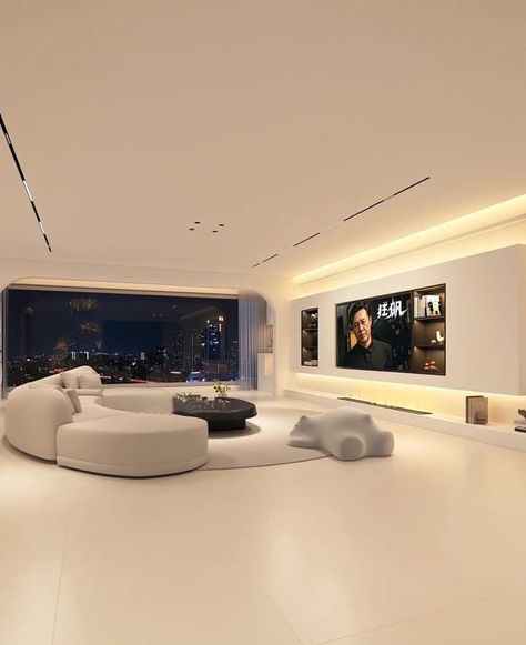 Mansion Living Room Modern, Singapore Lifestyle, Modern House Living Room, Inside Mansions, Penthouse Aesthetic, Penthouse Ideas, Futuristic Bedroom, Mansion Living Room, Big Room