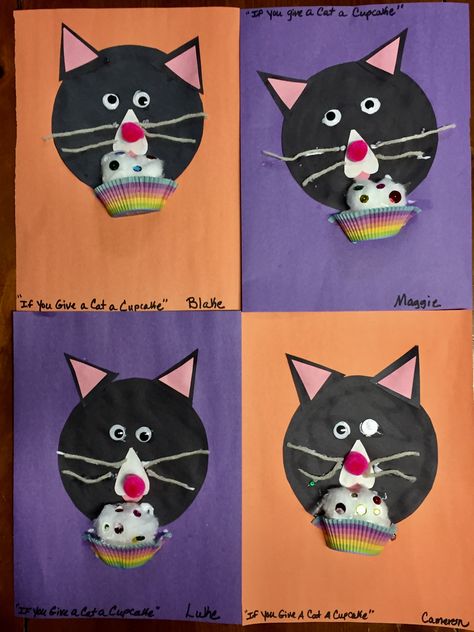 If You Give A Cat A Cupcake craft Give A Cat A Cupcake Activities, If You Give A Cat A Cupcake Preschool, If You Give A Cat A Cupcake Activities Preschool, Laura Numeroff Crafts Preschool, If You Give A Cat A Cupcake Craft, If You Give A Cat A Cupcake, Laura Numeroff Crafts, If You Give A Cat A Cupcake Activities, Cat A Cupcake Activities