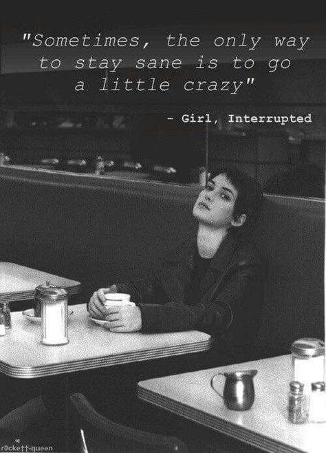 Maby... Interrupting Quotes, Girl Interrupted Quotes, Girl Interrupted Movie, Stone Fox Bride, Girl Interrupted, Tv Quotes, Crazy Girls, Angelina Jolie, Quote Aesthetic