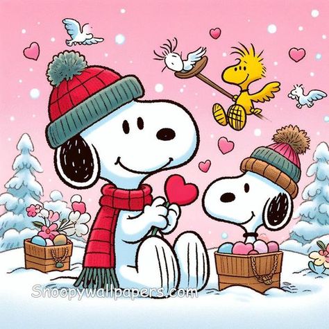 Snoopy Christmas Images, Valentines Day Card Sayings, Snoopy Christmas Tree, Peanuts Gang Christmas, Snoopy Drawing, Happy Valentines Day Pictures, Snoopy Collectibles, Snoopy Images, Snoopy Wallpaper