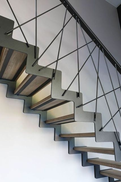 modern stairs design indoor Stairs Railing Design, Indoor Stair Railing, Steel Stair Railing, Stair Railing Kits, Metal Stair Railing, Stairs Railing, Interior Stair Railing, Vstupná Hala, Modern Stair Railing