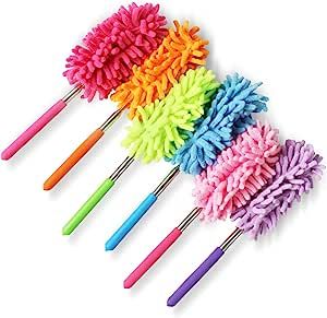 Amazon.com: TIMIVO Microfiber Duster for Cleaning, Dusters with Telescoping Extension Pole, Extendable Washable Mini Dusters for Cleaning Car, Window, Furniture, Office (6 Pack) : Health & Household Microfiber Duster, Life Skills Classroom, Off To College, Window Furniture, Feather Duster, Furniture Office, Clean Office, Dusters, Gift Finder