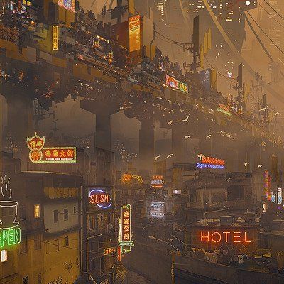 Concept Art Horror, Scifi City, Cyberpunk Rpg, Sci Fi City, Sci Fi Environment, Logistics Management, Horror Artwork, Cyberpunk Aesthetic, Cyberpunk City