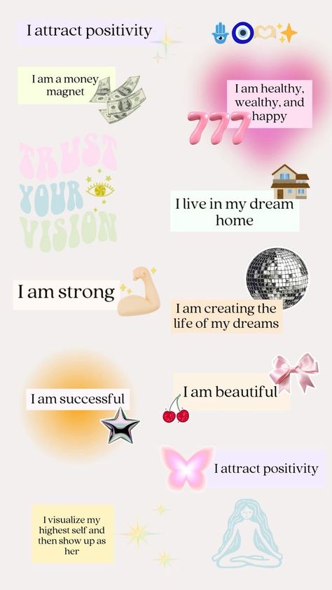 Iphone Wallpaper Manifest, Manifest Money Wallpaper, Manifest Aesthetic Wallpaper, 2025 Manifestation Board, Manifestations Wallpapers, Spirituality Vision Board, Self Affirmations Wallpaper, Manifestation Vision Board Wallpaper, Phone Manifestation