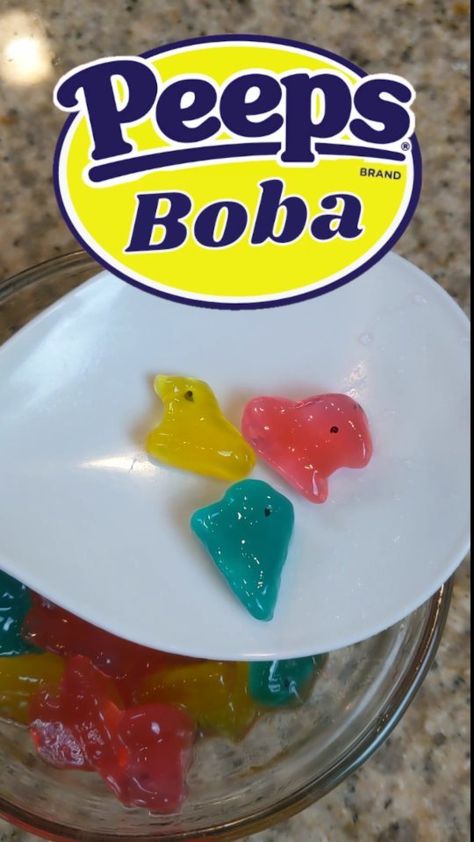 easyastryyt on Instagram: 🐥 Peeps Boba Recipe 🧋 Full recipe video here: https://youtu.be/2GK59d6sl4g #easter #peeps #boba #bubbletea #recipe #bobarecipe Boba Pearls Recipes, How To Make Boba, Boba Recipe, Boba Tea Recipe, Popping Boba, Memorial Beads, Making Easter Eggs, Boba Pearls, Slay Queen