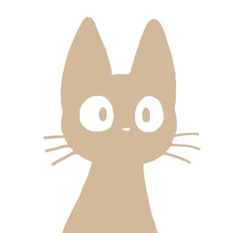 Dark Brown Pfp Aesthetic, Brown Cat Icon, Ghibli Cat, Kiki Cat, Cat Template, Cat Drawing Tutorial, Pumpkin Template, Anime Vs Cartoon, Cat Doodle