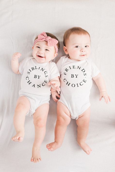 Siblings By Chance, Friends by Choice Twin Baby Photography, Twin Baby Photos, Twin Baby Clothes, Twin Onesies, Twin Baby Boys, Twin Baby Girls, Boy Girl Twins, Wallpaper Iphone Lucu