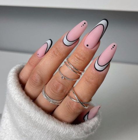 black and white nails + black and white nail designs! White And Black Nail Designs, Classy Black And White Nails, Black And White Nails Designs, Nail Ideas For Short Nails, Ideas For Short Nails, Black And White Nail Designs, Black And White Nails, Black And White Nail Art, Black White Nails