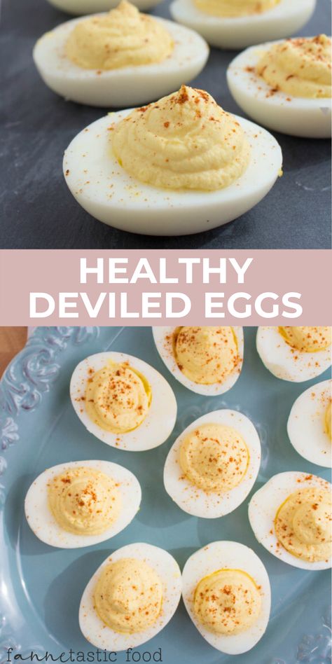 Healthy Deviled Eggs Recipe, Easter Appetizer, Keto Easter, Healthy Deviled Eggs, Healthy Easter Recipes, Dinner Meat, Healthy Egg Recipes, Easter Food Appetizers, Easter Appetizers