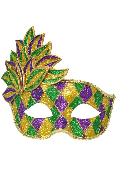 Mardi Gras Leaf Adult Mask Mardi Gras Mask Template, Mardi Gras Diy, Mardi Gras Centerpieces, Theme Carnaval, Mardi Gras Crafts, Mardi Gra, Carnaval Costume, Mardi Gras Outfits, Mardi Gras Costumes