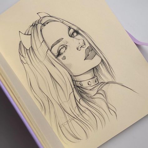 VICTORIA ART | ARTIST on Instagram: “Self portrait (◕‿◕)💗✨ 🌙PATREON: Victorriaart (or link in bio) • step by step, tutorial videos, drawing tips, shoutouts and more . . .…” Drawing Ideas Music, Music Graffiti, Animal Outline, Victoria Art, Dragon Tattoo Art, Sketch Portrait, Hippie Painting, Sketchbook Drawings, Painting Templates