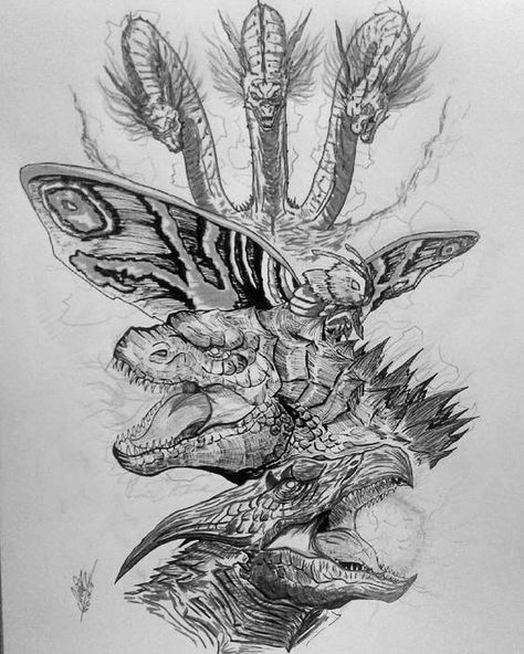 Godzilla Tattoo Sleeve, Godzilla Tattoo Design, Mothra Tattoo, Godzilla Tattoo, Shark Party, Beautiful Stories, Body Mods, Inspirational Tattoos, Future Tattoos