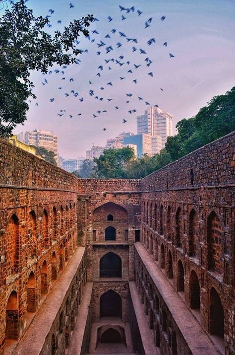 Agrasen ki Baoli , New Delhi. Monument In India, Delhi City, Delhi Travel, India Travel Places, India Architecture, Ancient Indian Architecture, Amazing India, Travel Locations, Tourist Places