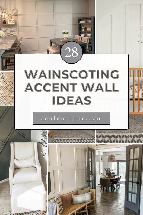 Elevate your home decor with the textural elegance of wainscoting accent wall ideas, perfect for adding depth and character to any room. From the classic charm of beadboard in a cozy cottage kitchen to the sophisticated appeal of raised panels in a formal dining room, wainscoting can transform your walls into works of art. Experiment with different heights and finishes, from crisp white to rich, dark stains, to complement your existing decor. Incorporate wainscoting in unexpected places, like a Wainscoting Around Tv, Wainscoting On Fireplace Wall, Feature Wall Wainscoting, Bonus Room Wainscoting, Wainscoting Accent Wall Living Room, White Accent Wall Dining Room, Craftsman Accent Wall, Formal Dining Room Accent Wall, Wallpaper Wainscoting Ideas