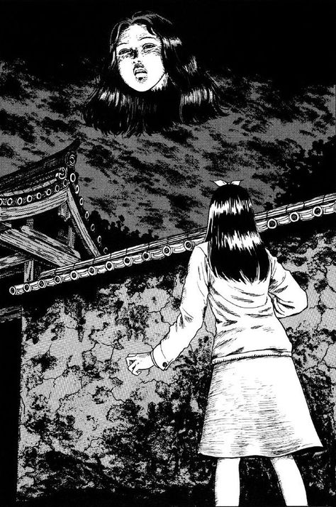 Junji Ito Hanging Balloons, Manga Pics, Blue Period, Japanese Horror, Junji Ito, Dark Art Illustrations, Manga Artist, Scary Art, Horror Comics