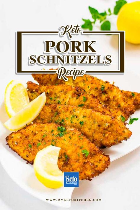 Pork Parmesan, Pork Schnitzel Recipe, Low Carb Sandwich, Keto Pork, Schnitzel Recipes, Low Carb Pork, Recipe Pork, Pork Schnitzel, Pork Fillet