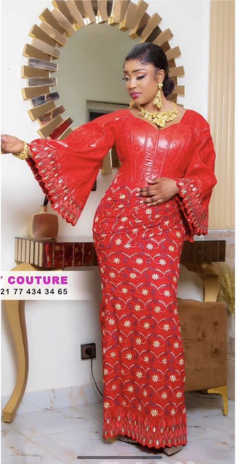 Borodeh Senegalese, Senegalese Styles, Nigerian Lace Dress, Grand Dakar, African Bridal Dress, Muslim Style, Lace Gown Styles, Nigerian Lace, Ankara Style