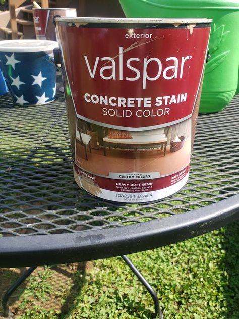 Valspar Tintable Base 4 Solid Concrete Stain and Sealer Concentrate (-Gallon Size Container) in the Concrete Stains & Sealers department at Lowes.com Valspar Concrete Stain, Concrete Stain Colors, Concrete Stains, Valspar Paint Colors, Solid Stain Colors, Color Concrete, Boost Curb Appeal, Solid Stain, Concrete Stain