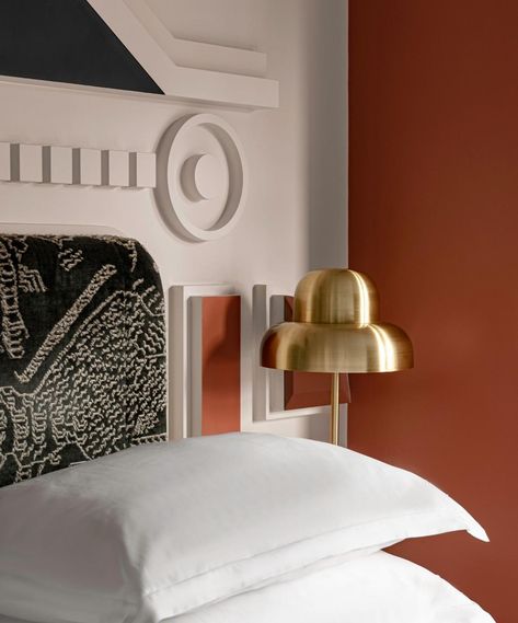 Townhouse London, Henrietta Hotel, Dedar Fabric, Tiger Mountain, Bed Headboard Design, Hotel In London, Roof Shapes, Bedroom Trends, Fabric Headboard