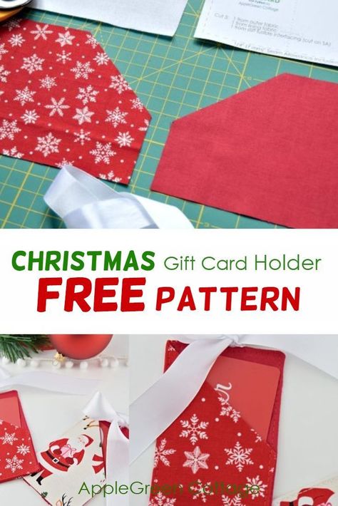 Christmas gift card holder diy - Make beautiful Christmas gift card holders using the free template and this easy tutorial. Get the free pattern and sew them now. Get ready for your homemade holidays! #freepattern #sewingpattern #freetemplate #christmassewing #christmascrafts #howto #tutorial #diychristmas #beginnersewing #easypattern Gift Card Holder Template, Card Holder Diy, Origami Christmas Ornament, Felt Ornaments Diy, Gift Card Holder Diy, Christmas Gift Card Holder, Christmas Sewing Projects, Christmas Gift Card Holders, Holiday Sewing