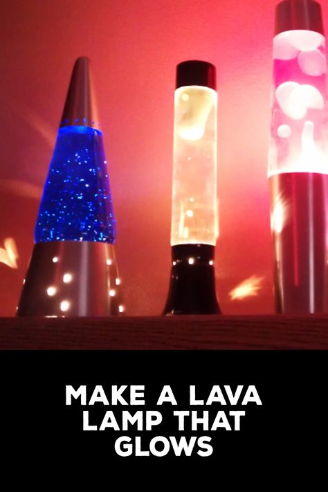 How to Make a Lava Lamp That Glows How To Make A Lava Lamp, Homemade Lava Lamp, Make A Lava Lamp, Fluorescent Paint, Tiffany Lamps, Glow Sticks, Oil Water, Up Halloween, External Lighting