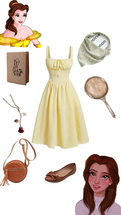 Simple Belle Costume, Belle From Beauty And The Beast Costume, Bell Costume Beauty And The Beast, Belle Disney Bound, Belle Costume Ideas, Adult Belle Costume, Belle Costume Diy, Belle Halloween Costume, Belle Inspired Outfits