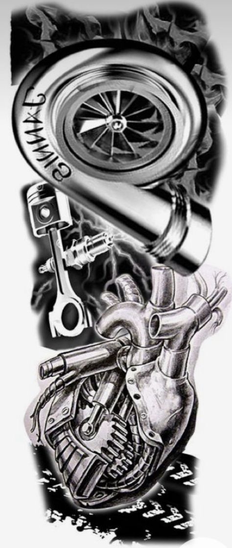 Engine Tattoo Design, Car Engine Tattoo, Mechanics Tattoo, Diesel Mechanics Tattoo, Diesel Tattoo, Engine Tattoo, Mechanic Tattoo, Diesel Mechanics, Crow Tattoo