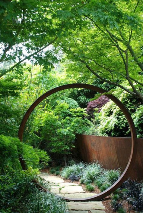 Corten Steel Garden, Garden Design Pictures, Desain Lanskap, Modern Garden Design, Have Inspiration, The Secret Garden, Beautiful Backyards, Garden Doors, Garden Structures