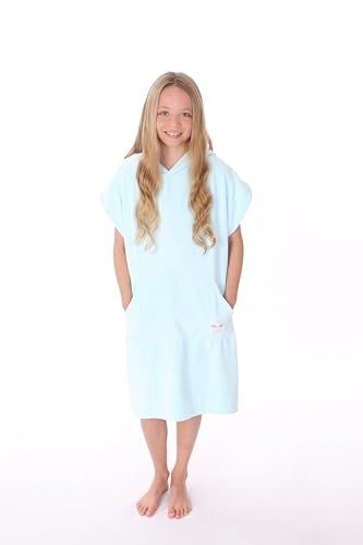 Slay Surf Changing Poncho, Wearable Hooded Beach Towel for Kids, Swimming Towel, Beach Cover Up, One Size Fits Most Ages 5-10 (Light Teal) Hooded Beach Towel, Towel Beach, Light Teal, Kids Swimming, Beach Towel, Towels, For Kids, Design