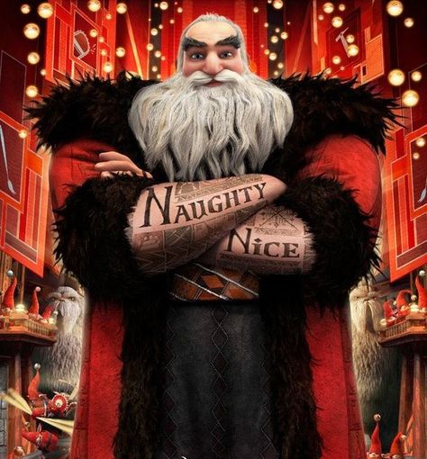 Tattooed Santa :) The Guardian Movie, Guardians Of Childhood, Circus Characters, Isla Fisher, Rise Of The Guardians, Jude Law, Legendary Creature, Dreamworks Animation, Chris Pine