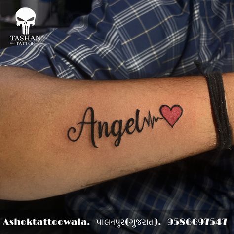 TashanTattoo
AshokTattooWala
S.20. Tirupati plaza
Opp. New bus stand
Near gd modi collage
Palanpur (gujrat)
9586697547
9687533310 Bf Name Tattoo Ideas, Angel Name Tattoo, Boyfriend Name Tattoos, Angel Name, Tattoo Names, Pretty Hand Tattoos, Boyfriend Names, Tattoo Name, Angel Tattoo