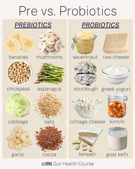 We can't have healthy probiotic bacteria without prebiotics! 🍌 Learn more and become the go-to gut expert with IIN's Gut Health Course.… | Instagram Healthy Probiotics, Gut Health Recipes, Resep Diet, Prebiotics And Probiotics, Probiotic Foods, Makanan Diet, Healing Food, Idee Pasto Sano, Food Facts