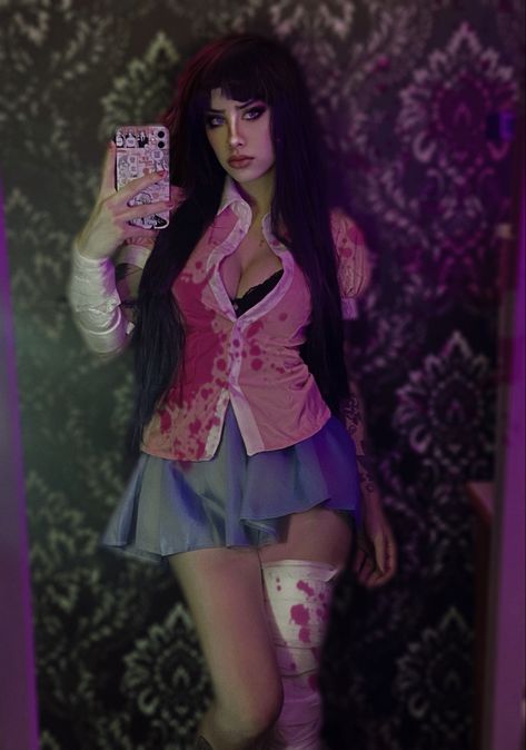 Mikan Tsumiki Makeup, Mikan Cosplay, Mikan Tsumiki Cosplay, Horror Outfits, Top Cosplay, Mikan Tsumiki, Cosplay Inspiration, Cosplay Inspo, Cool Cosplay