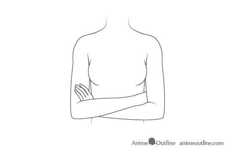 Crossing Arms Drawing, Crossing Arms Reference, Arms Tutorial, Arms Reference, Arms Drawing, Anime Arms, Crossing Arms, Drawing Arms, Drawing Anime Bodies