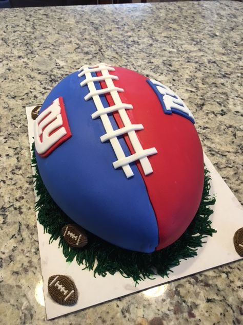 NY Giants … Ny Giants Cake, Papas Birthday, Giant Birthday Cake, Football Cakes, Giant Cake, Ny Giants Football, Boys Cake, Sports Birthday Party, Football Theme Party