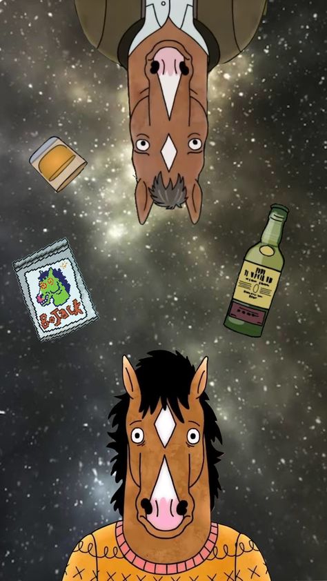 Bojack Horseman Painting, Bojack Wallpaper, Bojack Horseman Drawing, Bo Jack Horseman, Bojack Horseman Wallpaper, Rick And Morty Poster, Frog Illustration, Bojack Horseman, Dope Art